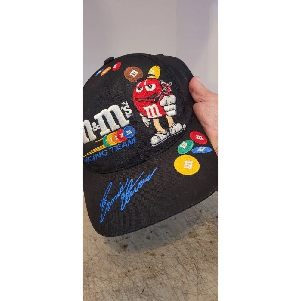 Vintage NASCAR 1998 Ernie Irvan #36 M&M Racing Team Black SnapBack Hat